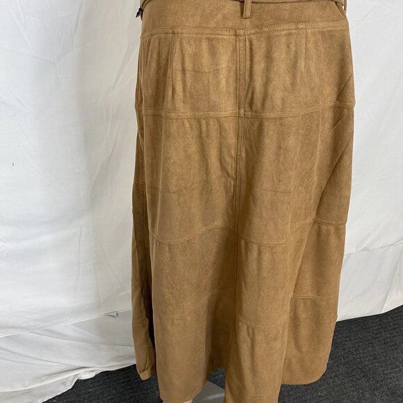 APNY Faux Suede Paneled A-Line Midi Skirt – Size 8 (NWT) - Picture 5 of 13